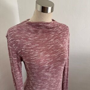Acemi Marled Rose Cowl Neck Sweater